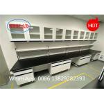Corrosion Resistant Chemistry Lab Workbenches Cost with Multiple Cabinets and C Shaped Frame for Chemical Laboratories for sale