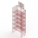 Adjustable Height Metal Wire Display Racks For Supmarket Folding Feature for sale