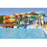 Height 5-12 Meters Water Park Slide Swimming Pool Set Customized
