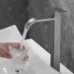Gray Single Cooling Bathroom Basin Faucet Countertop Washtable Household Balcony Stainless Steel for sale