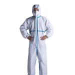 Health Care Plastic Isolation Gowns , White Isolation Gowns Logo Printed for sale