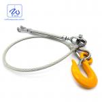High Force Emergency Heavy Duty Steel Cable Towing Steel Rope Sling With Stainless Hook for sale