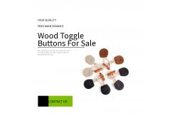China Dual Hole 14L Wooden Toggle Buttons For Overcoat supplier