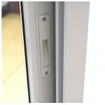 80mm Touch Lock Fiberglass Net Double Sliding Window UPVC With Single Glass