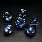 Red Flow Sand Liquid Resin Dice Set RPG DND COC Running Group