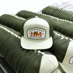 Modern High Profile Flat Brim Mesh Cap With Snapback Closure Embroidered Logo for sale