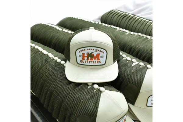 Modern High Profile Flat Brim Mesh Cap With Snapback Closure Embroidered Logo