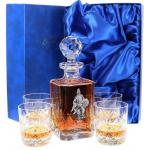 customized whiscky wine decanter set gift packaging box with satin for sale