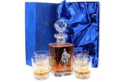 China customized whiscky wine decanter set gift packaging box with satin supplier