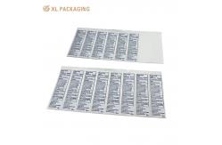 China Embossed Textured Paper Stickers Rectangle Custom Business Sticker Labels supplier