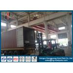 H15M Double Circuit Electrical Power Pole With Bitumen Treatment , ISO 9001 for sale