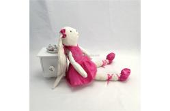China Custom Stuffed Animal Toy Baby Comforter Plush Bunny Wearing Dress ODM OEM supplier