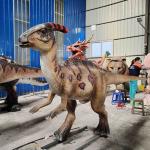 4M Long Lifelike Animatronic Roaring Parasaurolophus With Mouth Open And Eye Blink