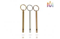 China 17g Brass Creative Whistle Custom Shaped Keychains supplier