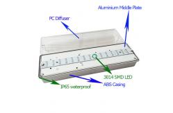China Automatic Wall Surface Mounted emergency lighting fire exit signs for Buildings supplier