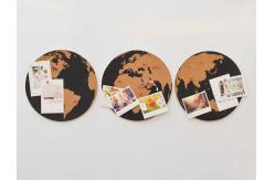 China Waterproof Circle World Map Pin Boards Dia30cm Thick 0.5cm supplier
