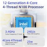 Intel N100 Mini Cube Computer LPDDR5 Dual Gigabit Ethernet RJ45 Mini PC For Home