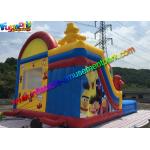 Customized Elmo And Sesame Inflatable Bouncer Slide , Jumping Slide With Pool