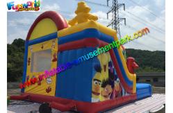 China Customized Elmo And Sesame Inflatable Bouncer Slide , Jumping Slide With Pool supplier