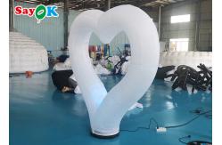 China Giant Inflatable Balloon Wedding Decoration Love Heart Model With Light supplier
