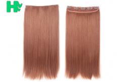 China Natural Wave Synthetic Clip On Hair Extensions Straight Soft And Smooth supplier