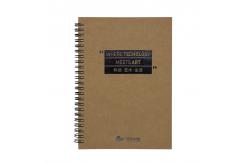 China Printing Logo Spiral Bound Notebook , Blank Kraft Journals OEM / ODM Available supplier