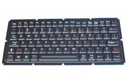 China Illuminated IP65 ruggedized silicone rubber 83 keys keyboard for military computer supplier