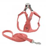 Suede Reflective Dog And Leash Kit Traction Suit Dog Leash Harness Explosion-Proof Dog Leash Set Vest Harness for sale