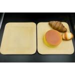 Rectangle Dinner Disposable Bamboo Plate Natural Color Customized for sale