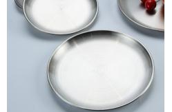 China 14cm 17cm 30cm Round Shape 304 Stainless Steel Plate Set supplier