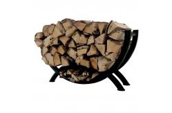 China Construction Black Steel Fence Fireside Metal Log Storage Rack 19 Height supplier