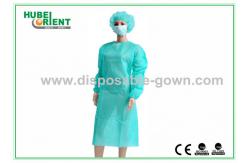 China ISO13485 Waterproof Single Use Isolation Gown With Elastic Or Knitted Wrist supplier