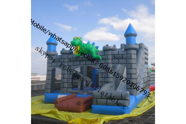 inflatable bouncy castle with water slide inflatable dinasour castle