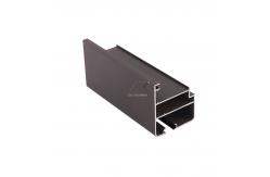 China Brown Powder Coating 6063 T5 Aluminum Window Frame Extrusions supplier