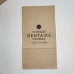 Brown Kraft Paper Bread Packaging Bag Screen Printed 60-200GSM Thick for sale