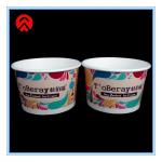 Biodegradable Ice Cream 300ml Kraft Paper Bowl With Paper Lid for sale