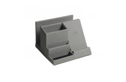 China Pu Leather Multifunction Desktop Organizer , Office Wireless Charger Pen Holder supplier