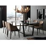 Modern Style Set Rectangle Marble Dining Table