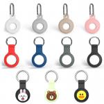 Anti Scratch Non Slip Silicone AirTag Cover With Keychain for sale