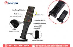 China LED Signal Alarming Security Metal Detector Wand Power Supply By 9V Battery supplier