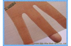 China Pure Copper Metal Wire Mesh Sheets Square Hole Bending Selvage For Shielding supplier