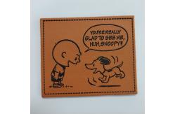 China PU Embossed / Metal Leather Patch Label Customized For Clothes Garment supplier