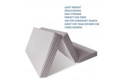 China Knitted Fabric Tri Fold Memory Foam Topper With Waterproof Lining supplier