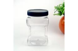 China PET Clear Square Grip 4500ml Plastic Screw Cap Jars BPA Free supplier