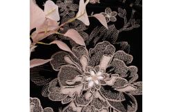 China Flower Pattern Embroidered Lace Fabric Guipure Mesh Lace 135cm Width supplier