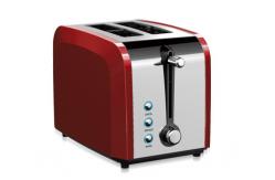 China 2 Slice Wide Slot Polished Stainless Steel Toaster Defrost Function supplier