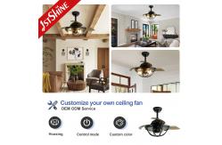 China 36 Inch Retractable Ceiling Fan Light with Remote Control and Space-Saving Design supplier
