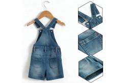 China Baby Girl Embroidery Denim Dungaree Shorts With Adjustable Strap Spring Summer supplier