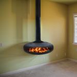 Round Customized Carbon Steel Wood Burning Fire Pits Black / White Or Customized for sale