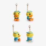Cartoon Cotton Plush Toys , Duck Plush Doll Keyring pvc polyester Material